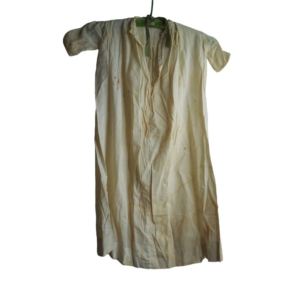 Antique muslineer Lace edge baby nightgown slip